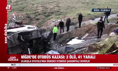 Niğde'de öğrenci otobüsü şarampole devrildi