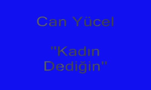 Can Yücel  Kadın Dediğin