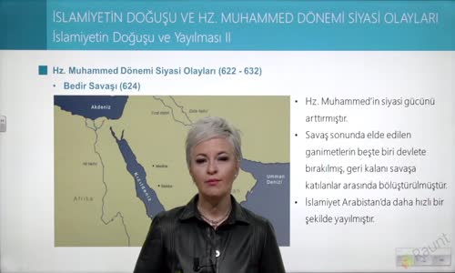 EBA TARİH LİSE İSLAM TARİHİ VE UYGARLIĞI - İSLAMİYETİN DOĞUŞU VE YAYILMASI II