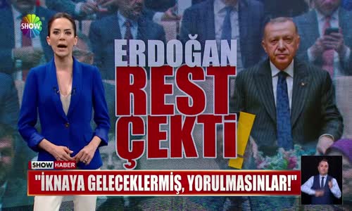 Erdoğan rest çekti!