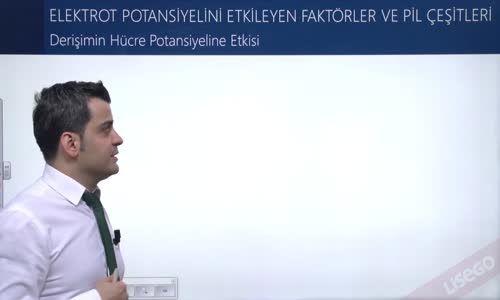 EBA KİMYA LİSE - ELEKTROKİMYASAL PİLLER - ELEKTROT POTANSİYELLERİ - DERİŞİMİN HÜCRE POTANSİYELİNE ETKİSİ