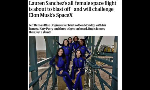 ASTRONAUT IDOL! KATY PERRY & AN ALL FEMALE CREW PRETEND TO GO TO SPACE IN A CGI PENIS ROCKET!