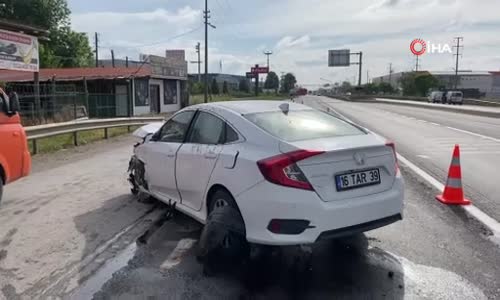 D-100’de korkutan kaza! 