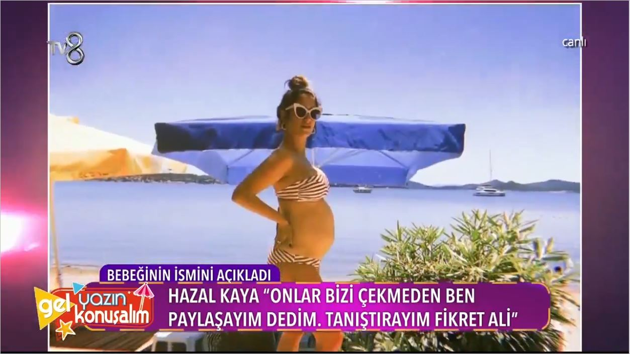 Hazal Kaya'dan Hamilelik Pozu