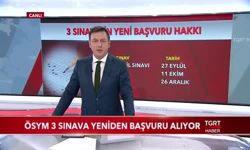 ÖSYM 3 Sınava Yeniden Başvuru Alıyor
