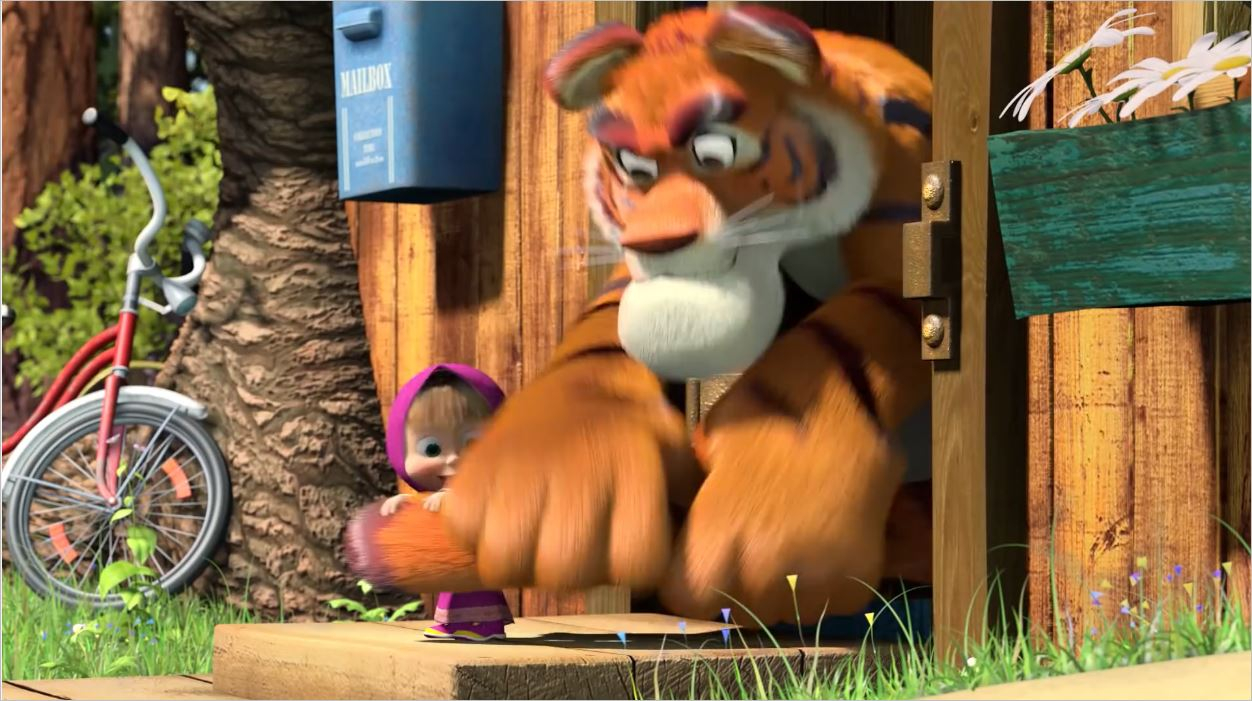 Maşa İle Koca Ayı - Bıyıklı Ve Çizgili - Maşa ve Kaplan