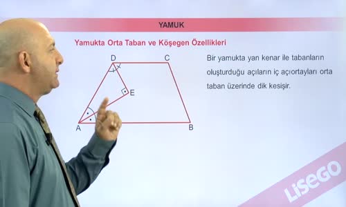 EBA GEOMETRİ LİSE  YAMUK-YAMUKTA ORTA TABAN VE KÖŞEGEN ÖZELLİKLERİ