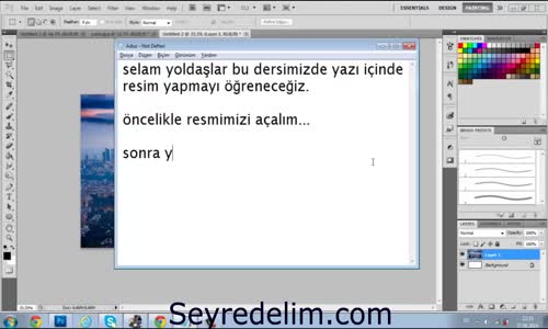 Photoshop Dersleri - Yazı İçinde Resim