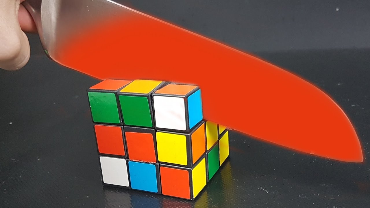 Rubik Küp Isıtılmış Bıçak ile Kesilirse