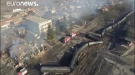 Bulgaristan'da gaz taşıyan yük treninde patlama