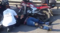 TEM Otoyolu’nda Motosiklet Polis Aracına Çarptı