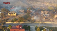 Manavgat'ta yangında zarar gören evler havadan böyle görüntülendi