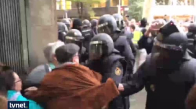 Polis ve Katalonlar Arasında Arbede Çıktı, Polis Acımadı