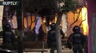 Yunanlılar Selanik'te polisle çatışmaya girdi