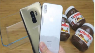 Iphone X -  Samsung Galaxy S9 Plus Nutella İle Sağlamlık Testi # 110