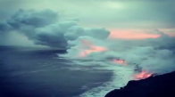 Hawaii'de Deprem Sonrası Denize Dökülen Lavlar