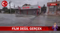 Adana'da İçme Suyu Hattı Patladı Yollar Göle Döndü Ev ve İşyerlerini Su Bastı! İşte Görüntüler