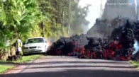 Kilauea Yanardağı'ndan Çıkan Lavlar Otomobili Küle Çevirdi