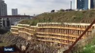 Ataşehir'de Dev İstinat Duvarının Çökme Anı Saniye Saniye Kamerada
