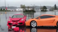Ferrari İle Lamborghini'ye Toslamak