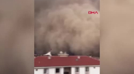 İnanılmaz görüntüler! Toz bulutu Ankara'da Polatlı'yı böyle yuttu