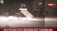 Adana'da Buzdolabını Motosikletle Taşımak