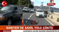 İstanbul Sarıyer'de Sahil Yolu Çöktü! İşte Görüntüler