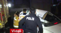 Şişli’de Otomobil Duran Kamyonete Çarptı 3 yaralı