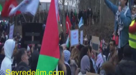Stockholm'de ABD Büyükelçiliği önünde Kudüs protestosu