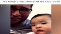 Babasıyla Beraber Ağlayan Bebek
