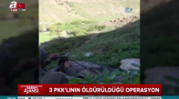 3 PKK'lının Öldürüldüğü Operasyon Kamerada