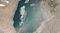 Google Earth Aral Gölünün 33 yıl içinde nasıl değiştiğini gösterdi