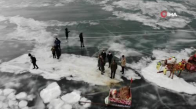 Çıldır Gölü’nde buzlarla vals 