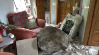1 tonluk kaya yuvarlanıp eve isabet etti 
