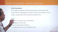 EBA TÜRKÇE LİSE ANLAM DEĞİŞMELERİ - ANLAM GENİŞLEMESİ, ANLAM DARALMASI