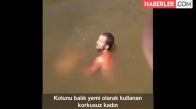 Kolunu Balık Yemi Olarak Kullanan Korkusuz Kadın