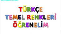 Türkçe ve İngilizce Renkleri Öğreniyoruz