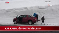 Ardahan'da Kar Kalınlığı 5 Metreyi Buldu
