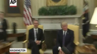  Trump Nato Genel Sekreterini Beyaz Saray'da Memnuniyetle Karşıladı