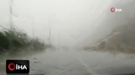 Antalya’da dolu yağışı 