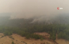 Kavaklıdere'deki Orman Yangını Havadan Görüntülendi