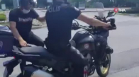 Polislerin motosikletlerle öğrencileri sınava yetiştirdiği heyecan dolu anlar kamerada 