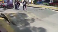 Meksika'da Depremde Çatlayan Asfaltın Şok Görüntüleri