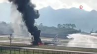 Çin’de 122 kişiyi taşıyan uçak pistte alev aldı 