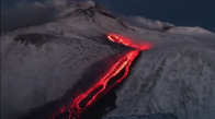 Etna Yanardağı Patlama Anı