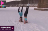 -41 Derece Havada Yoga Yapan Rus Kızlar