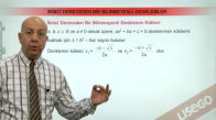 EBA MATEMATİK LİSE 4 İKİNCİ DERECEDEN BİR BİLİNMEYENLİ DENKLEMLER- İKİNCİ DERECEDEN BİR BİLİNMEYENLİ DENKLEMLERİN KÖKLERİ