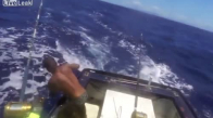 Orkinos Balığının Balıkçıyı Sürüklemesi