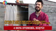 Evin çatısına otomobil Düştü