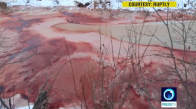 Rusya'da Kırmızı Olan Nehir